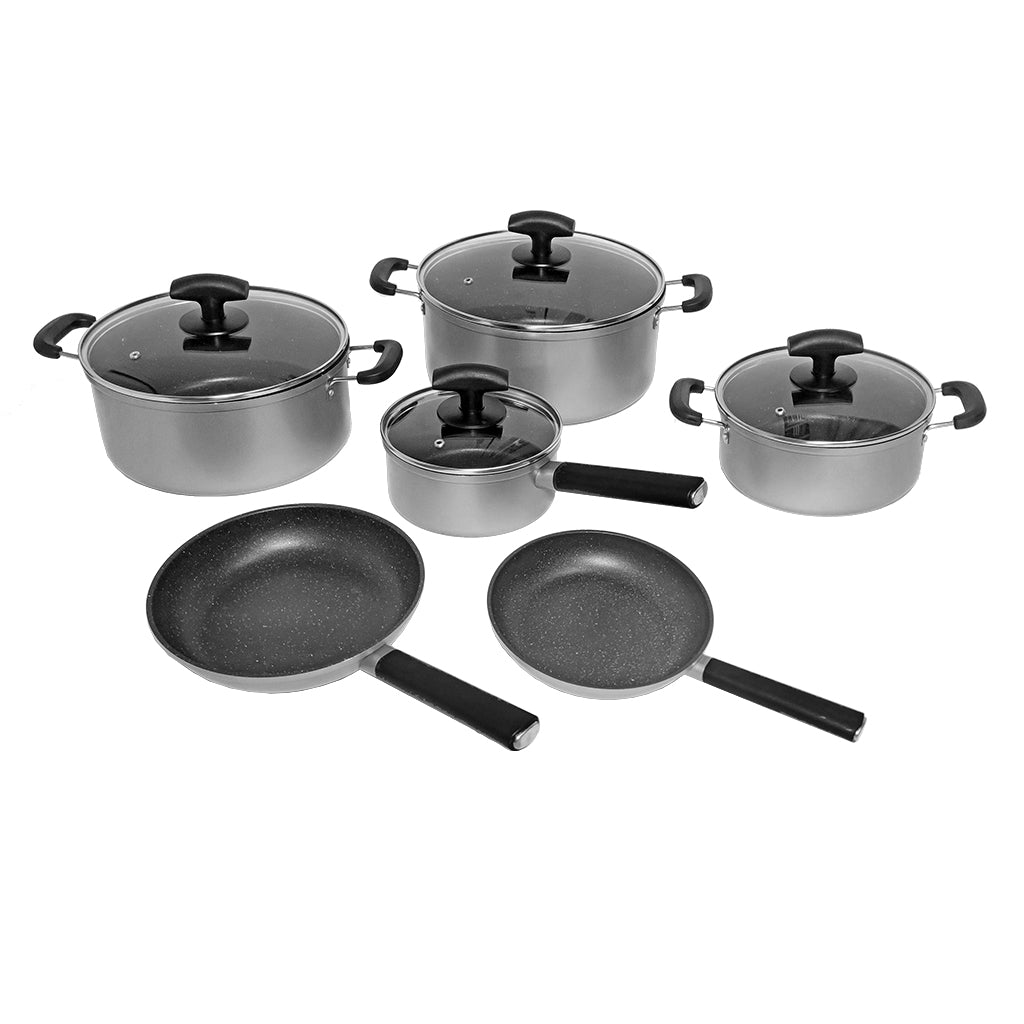Set Complet de Vase de Gătit din Metal de Înaltă Calitate cu Strat de Marmură Antiaderent Set Complet de Vase de Gătit din Metal de Înaltă Calitate cu Strat de Marmură Antiaderent
